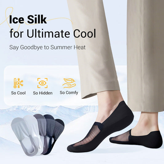 💥Hot Sale（50% OFF) 💕5/10 Pairs Ice Silk No-Show Socks Set