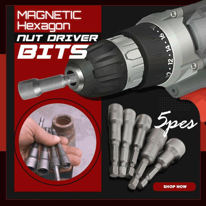 🎅5pcs Magnetic Hexagon Nut Driver Bits