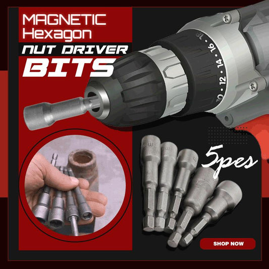 🎅5pcs Magnetic Hexagon Nut Driver Bits