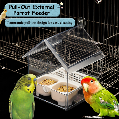 🔥HOT SALE (49% OFF)🔥Pull-Out External Parrot Feeder