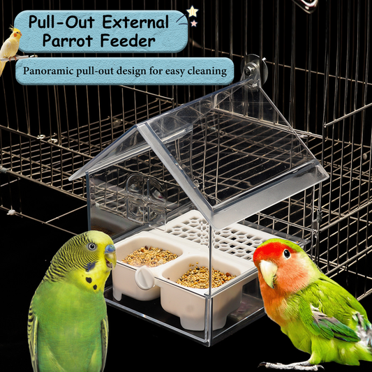 🔥HOT SALE (49% OFF)🔥Pull-Out External Parrot Feeder