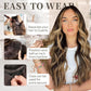 💖This Week's Hot Sales - 50% OFF🤩Women's Gradient Long Wavy Hair Wig, One-Piece with Adjustable Fit