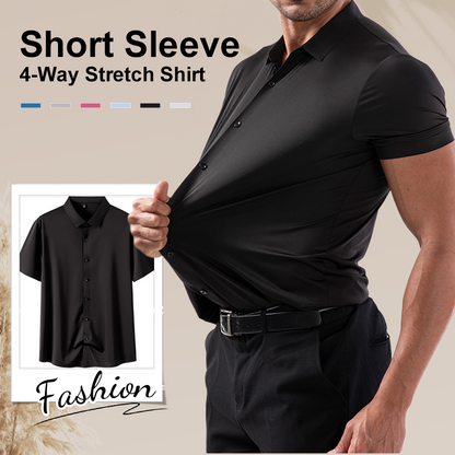 🔥Hot Sale 50% Off🔥Men's Short Sleeve 4-Way Stretch Shirt