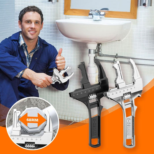 💥Reversible sink wrench with 6-68mm jaw opening