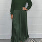 🍂Autumn Promotion 30%💕Women's solid color Long Sleeve Jumper & Pleated Bottom Dress