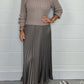 🍂Autumn Promotion 30%💕Women's solid color Long Sleeve Jumper & Pleated Bottom Dress