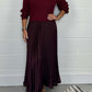 🍂Autumn Promotion 30%💕Women's solid color Long Sleeve Jumper & Pleated Bottom Dress