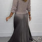 🍂Autumn Promotion 30%💕Women's solid color Long Sleeve Jumper & Pleated Bottom Dress