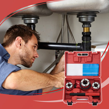 🔥2025 Hot Sale🔥Manual Pipe Threader Ratchet Kit with Case