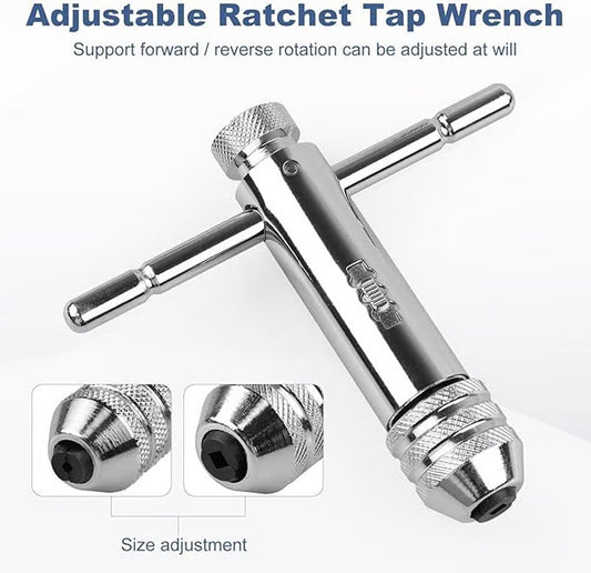 Adjustable T-Handle Ratchet Tap Tool Set