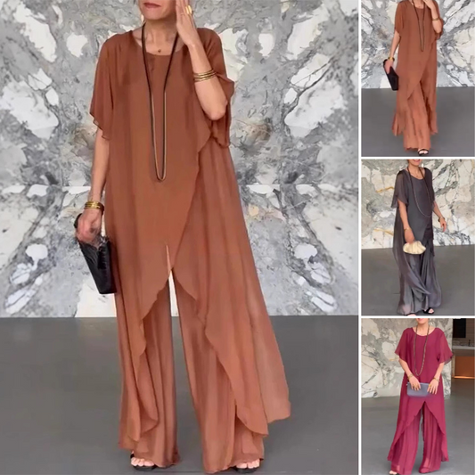 💖Women's Irregular Top & Loose Pants Set