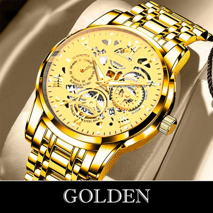 🎄Christmas Sale 50% OFF🔥Men's Waterproof Roman Skeleton Automatic Mechanical Watch