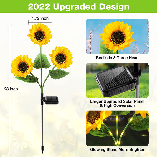 🎁LAST DAY SALE 49% OFF🔥Sunflower Solar Garden Stake Led Lights🌻