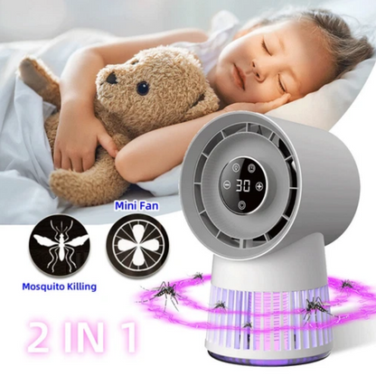 2-in-1 Mini Desk Fan with Electric Mosquito Killer