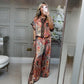 💥50% OFF💥Women's Printed Top & Wide Leg Pants 2-Piece Set