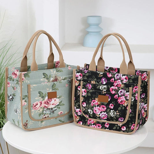 🔥HOT SALE  50%OFF🔥🍃Floral Print Lunch Bag for Women