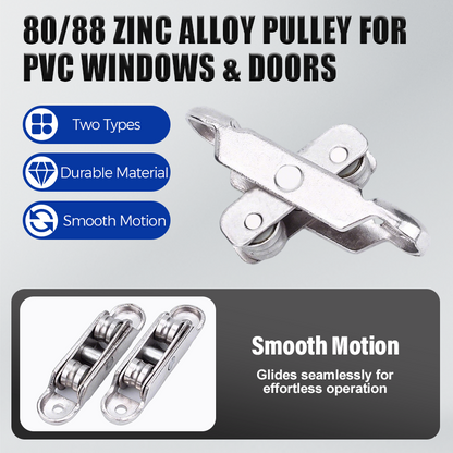 🎅 Hot Sale 49% OFF 🔥80/88 Zinc Alloy Pulley for PVC Windows & Doors