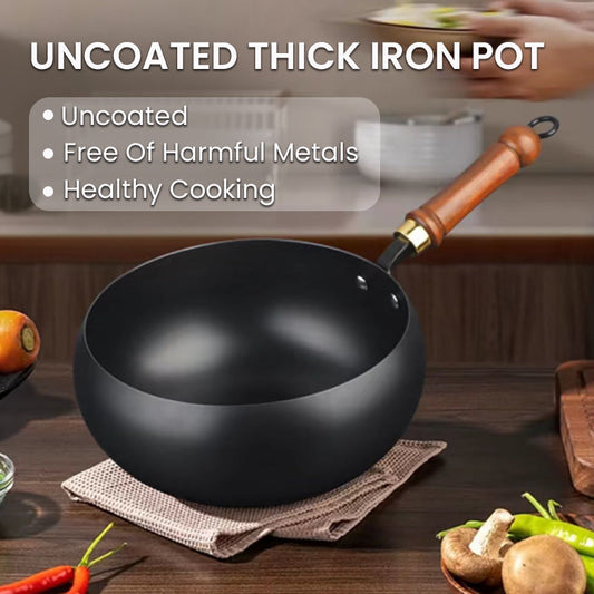🚀50% OFF Today🍳Flash Sale🔥Professional-Grade Uncoated Iron Pot⏳