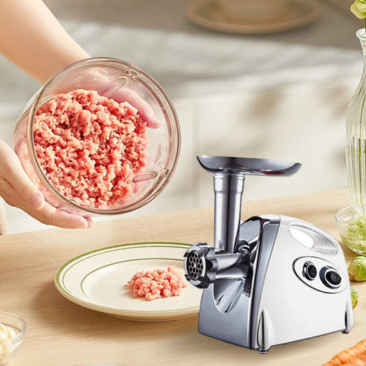 300W Electric Meat Grinder with Sausage & Kubbe Attachments