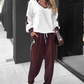 🎉HOT SALE🎉 Color-Block Pullover Hoodie & Jogger Pants Set