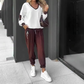 🎉HOT SALE🎉 Color-Block Pullover Hoodie & Jogger Pants Set