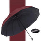 ☔12-Rib Large Foldable Windproof Umbrella