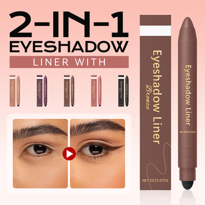 🙋‍♀️2-In-1 Eyeshadow Liner with Blending Brush