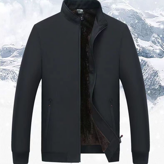 🧥🧥Men's Solid Color Zip Up Warm Jacket