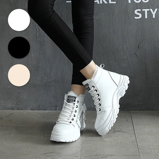 👟👟Women's Waterproof Lace-Up Warm Ankle Boots