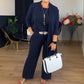 Elegant Longline Cardigan & Top & Pants 3-Pieces Set