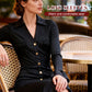 Women's V-Neck Button Down Long Sleeve Fall Dress