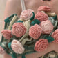 Crochet Rose Bouquet Knitted Blanket
