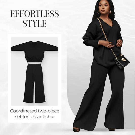 Women's Casual Top & Pants 2-Piece Set