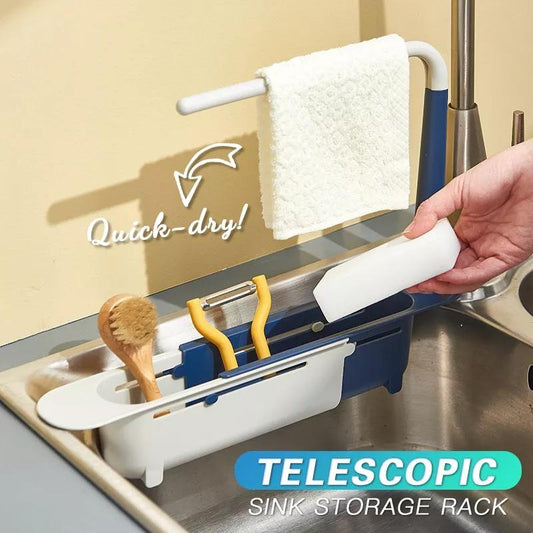 🎁Christmas 49% OFF⏳Updated Telescopic Sink Storage Rack