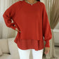 Women's Fake 2-Piece Knit Pullover Sweater