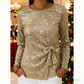 Sparkling Christmas Party Top with Bow Detail
