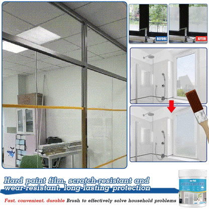 🎉NEW HOT SALES - 49% OFF🎉Waterproof Frosted Glass Paint for Door & Window with Brush